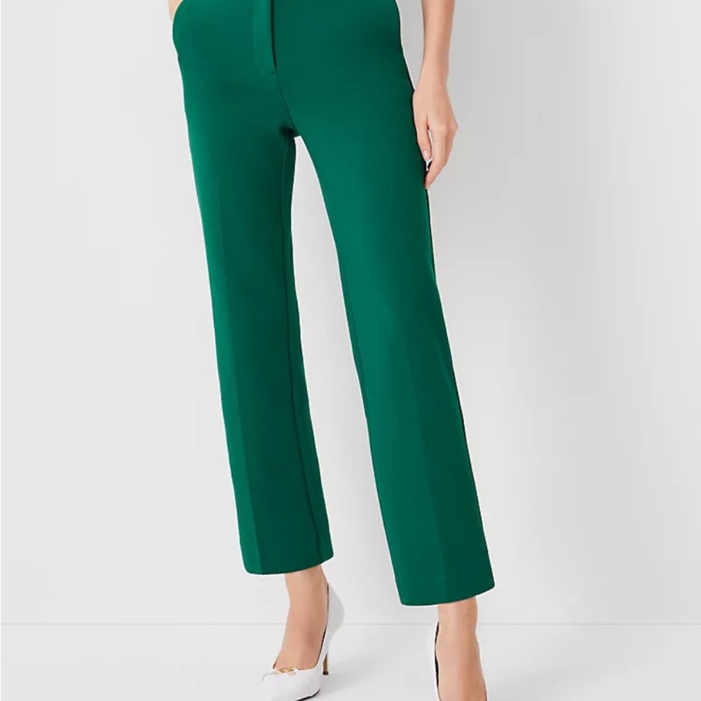 Ann Taylor Green Straight Leg Pants